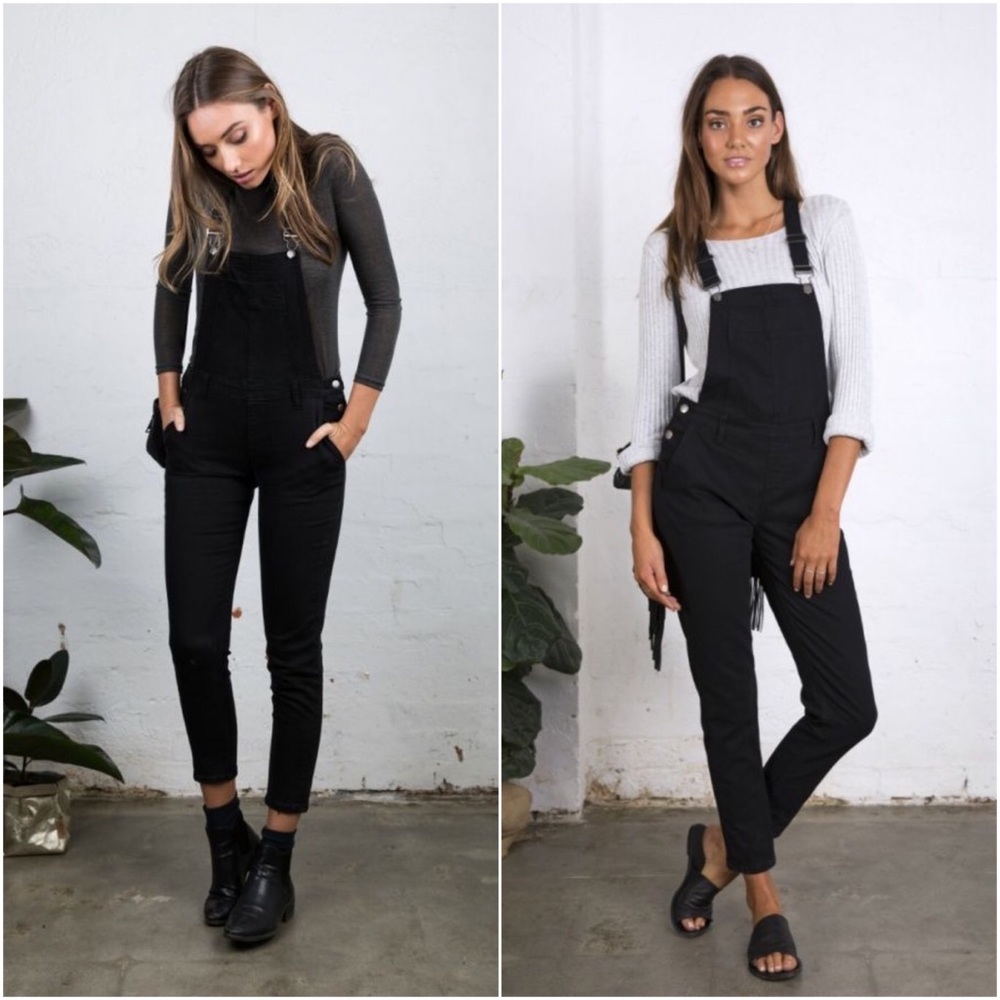 Urban Outfitter Cute Black Denim Overall Jumpsuit - Picture 15 of 15